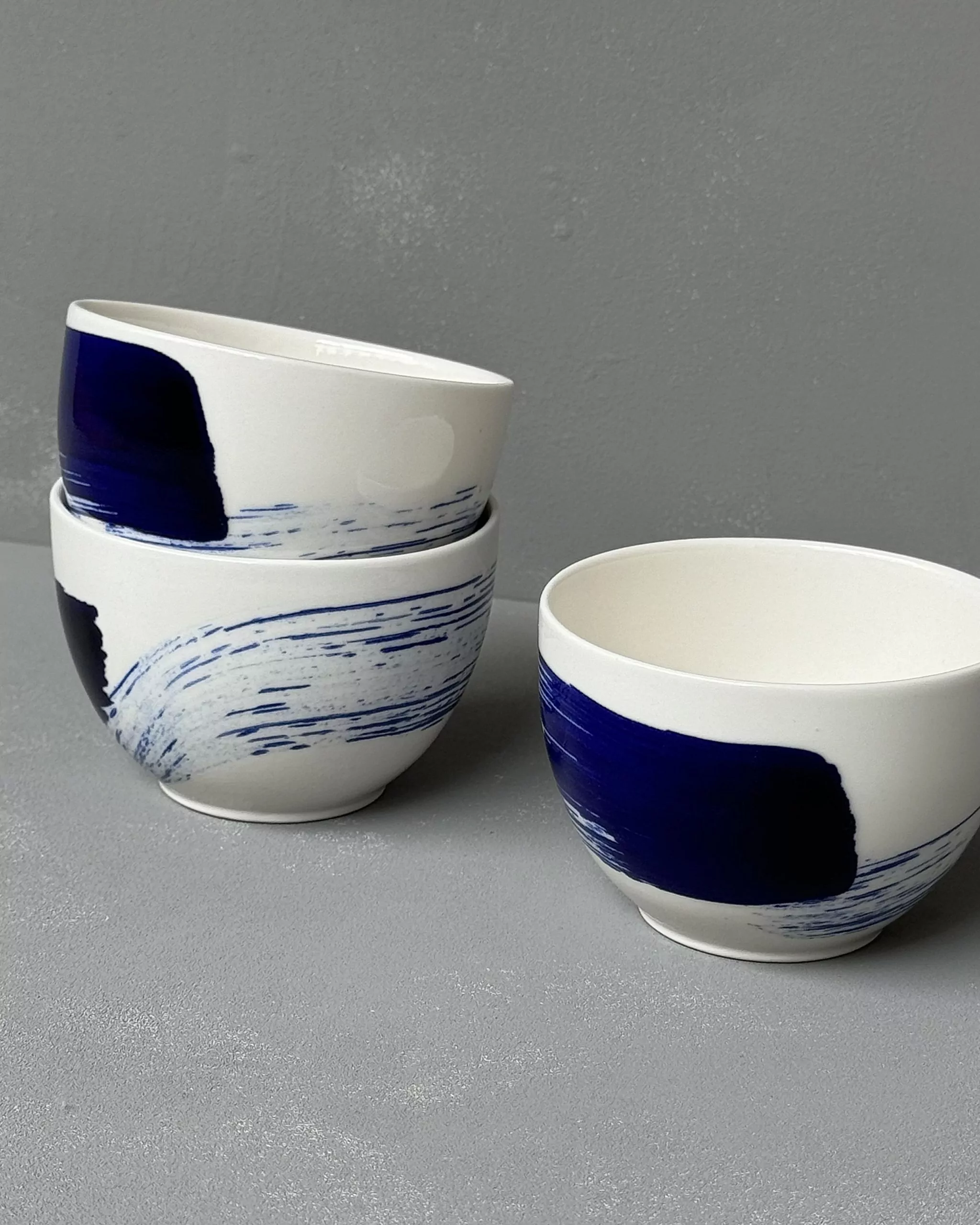 Mug #1 Palm - white with blue stroke - Image 2