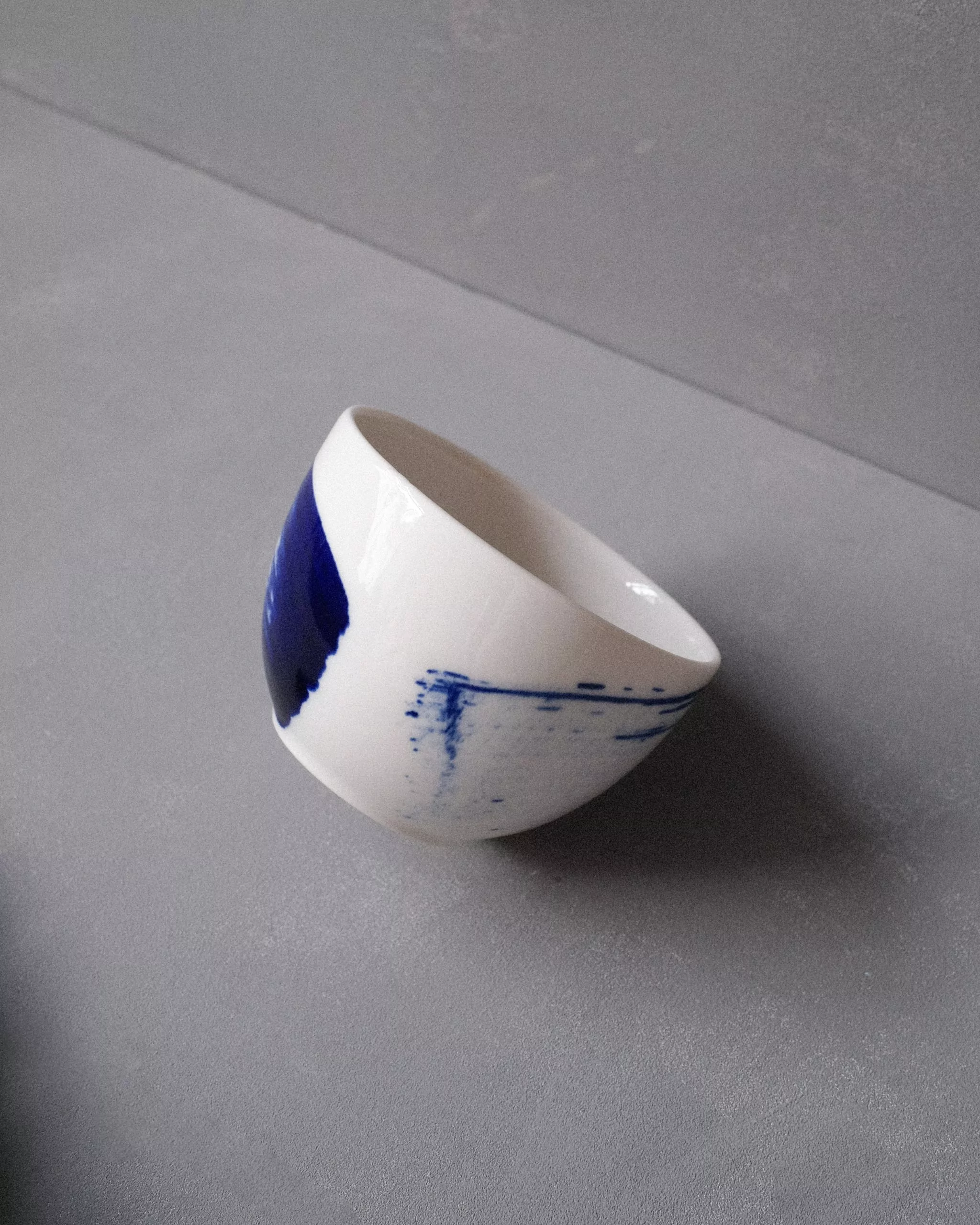 Mug #2 Palm - white with blue stroke - Image 2